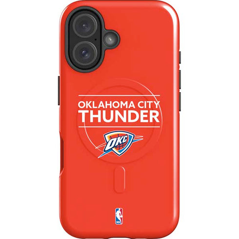 NBA Oklahoma City Thunder Standard - Orange iPhone 16 Plus Magsafe Impact Case